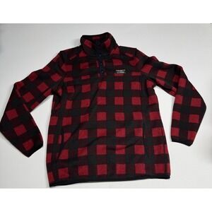 Women's Red and Black Checkered Sweater